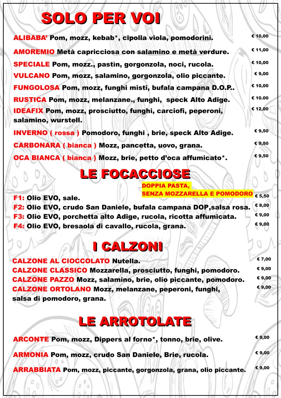 Listino online : Nuovo listino Pizzaidea Ceggia